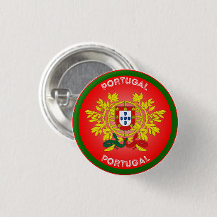 Portugal Wappen Kreisform Button