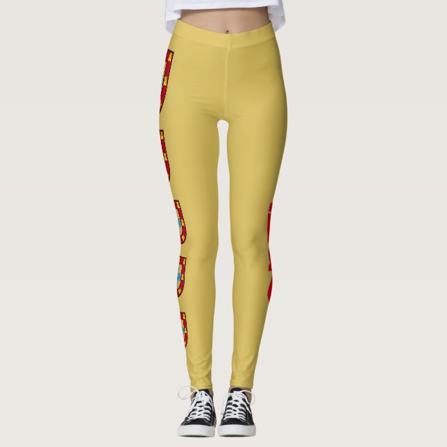 Portugal Wappen Ladys Leggings (Vorderseite)
