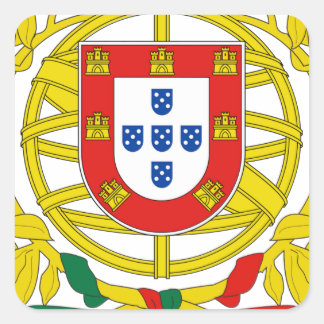 Portugal-Wappen Quadratischer Aufkleber