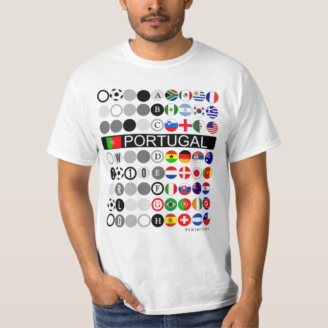 Portugal Weltmeisterschaft 2010 Gruppe G Indikiert T-Shirt (Vorderseite)