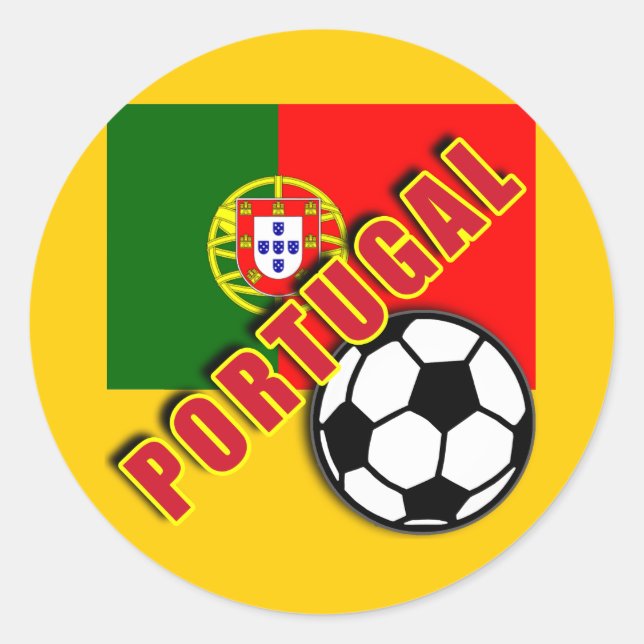 PORTUGAL World Soccer Fan Tshirts Runder Aufkleber (Vorderseite)