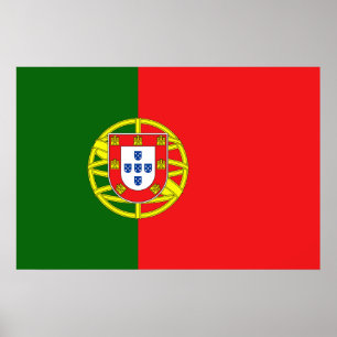 Portugese Flagge Poster