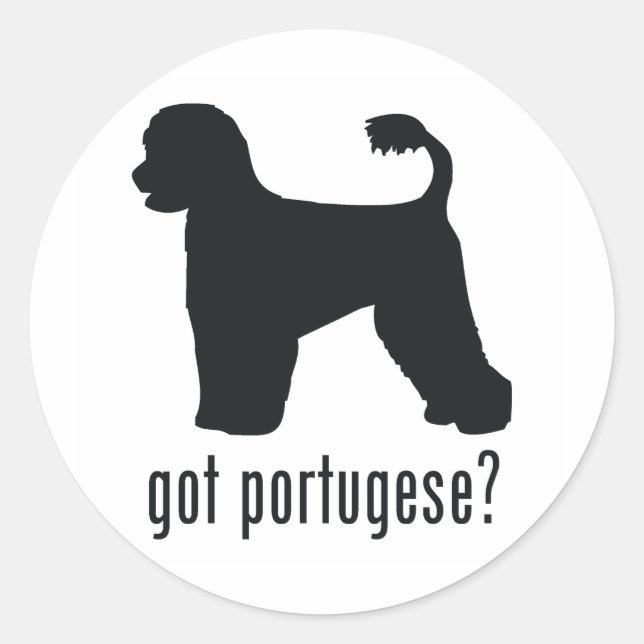 Portugese Runder Aufkleber (Vorderseite)