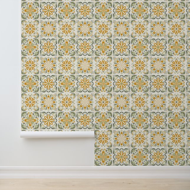 Portugese Tiles Pattern Tapete (Anwendung)