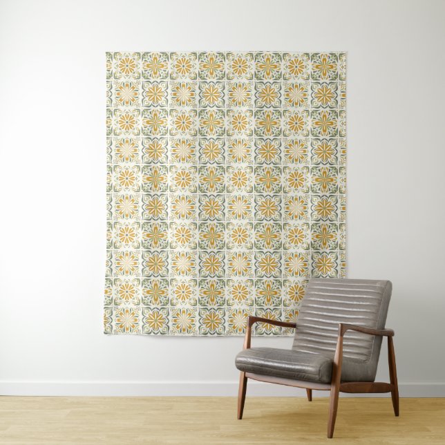 Portugese Tiles Pattern Wandteppich (Beispiel)