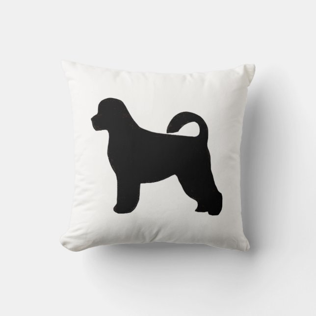 portugese Wasserhund silhouette.png Kissen (Vorderseite)