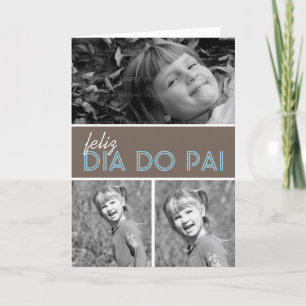 Portugiese der Vater-Foto-Gruß-Karten-Schablonen-  Karte
