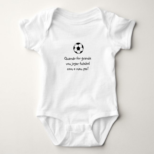 Portugiese: futebol Fußballbaby Baby Strampler (Vorderseite)
