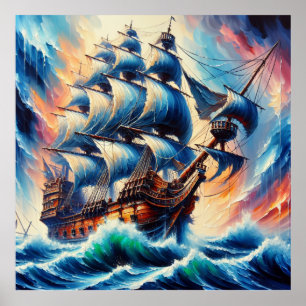 PORTUGIESE GALLEON POSTER