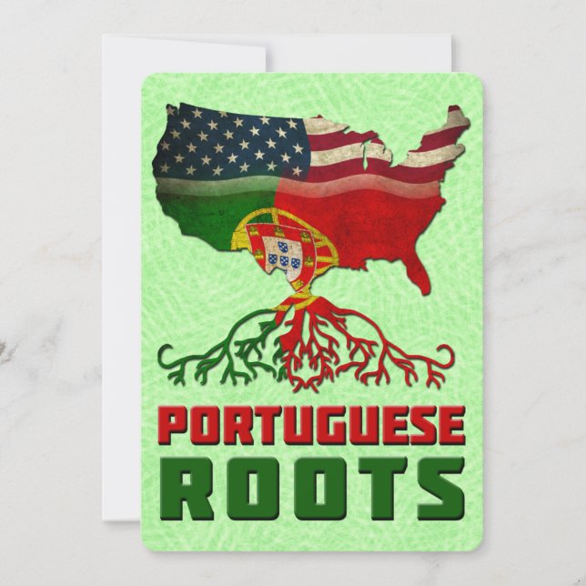 Portugiesisch American Roots Invites Einladung (Vorderseite)
