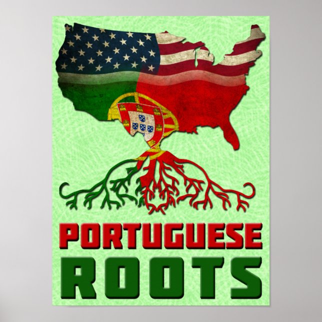 Portugiesisch American Roots Poster Print (Vorne)