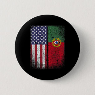 Portugiesisch Amerikanische Flagge Portugal USA Fü Button
