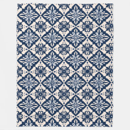 Portugiesisch Azulejo Blue und White Fleecedecke