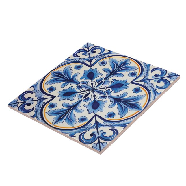 Portugiesisch Azulejo Pattern Fliese (Seite)