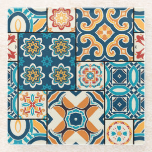Portugiesisch Azulejos: Traditionelle Fliesenkunst Glasuntersetzer