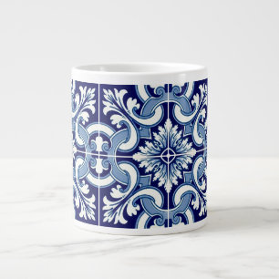 Portugiesisch-blaue Fliese Jumbo-Tasse