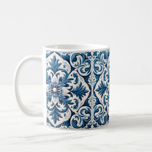 Portugiesisch-blaue Fliese Kaffeetasse (Links)
