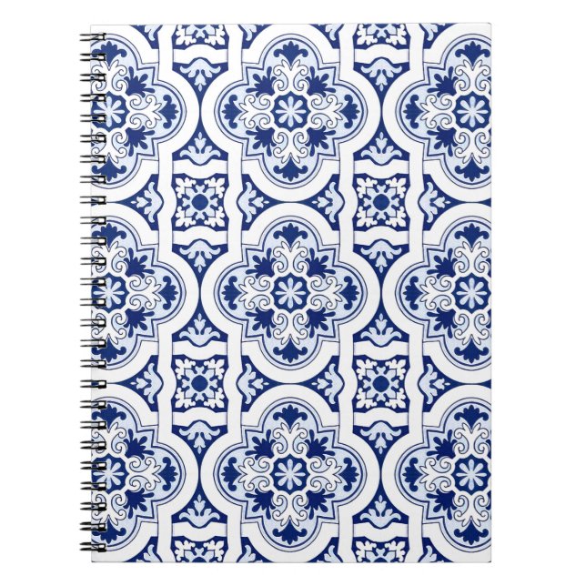Portugiesisch-blaue Fliese Notizblock (Vorderseite)