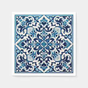 Portugiesisch-blaue Fliese Serviette