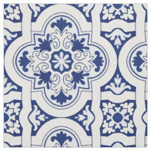Portugiesisch-blaue Fliese Stoff