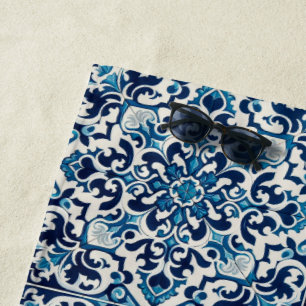 Portugiesisch-blaue Fliese Strandtuch