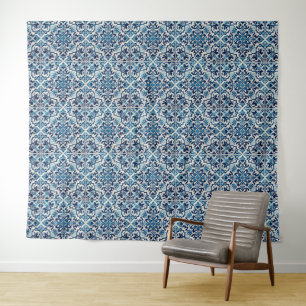 Portugiesisch-blaue Fliese Wandteppich