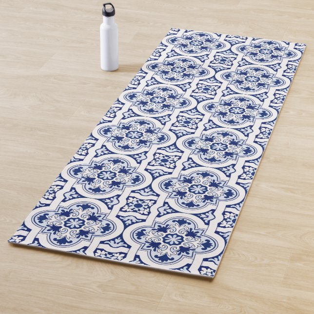 Portugiesisch-blaue Fliese Yogamatte (Beispiel)