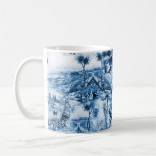 Portugiesisch-blaue Fliesen-Romantikmuster Kaffeetasse