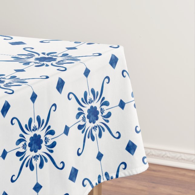 Portugiesisch-blaue Fliesendecke Tischdecke (Beispiel)
