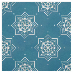 Portugiesisch-Blauer Azulejos-Muster Stoff