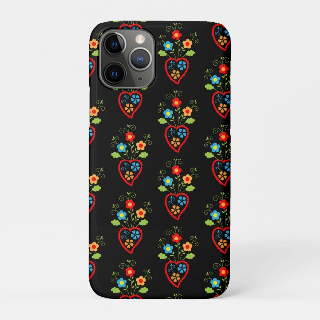Portugiesisch blühendes Herzmuster Case-Mate iPhone Hülle (Rückseite)