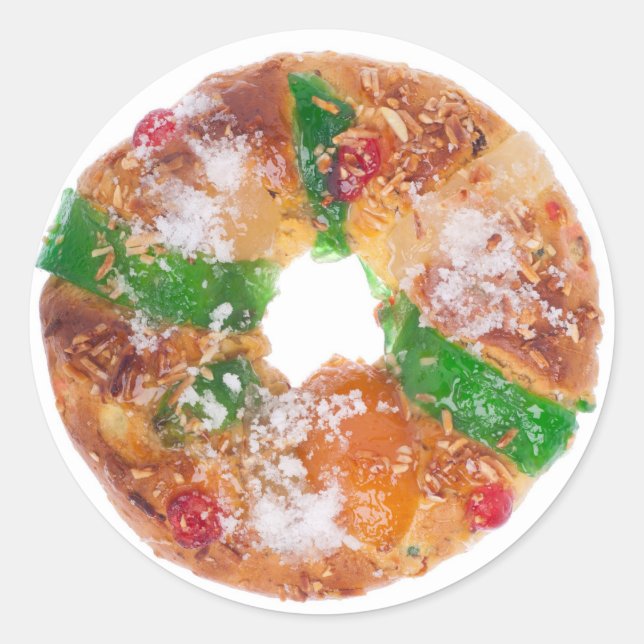 Portugiesisch Bolo Rei Runder Aufkleber (Vorderseite)