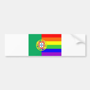 Portugiesisch-Homosexuell-Stolz-Regenbogenflagge h Autoaufkleber