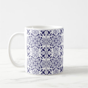 Portugiesisch inspirierte Azulos Fliesenkunst Kaffeetasse
