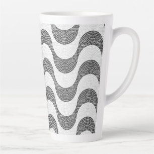 Portugiesisch-Kobelstein Schwarz-Weiß-Wellen Milchtasse