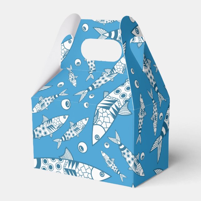 Portugiesisch Lissabon Sardines Pattern Azulejos B Geschenkschachtel (Vorderseite)