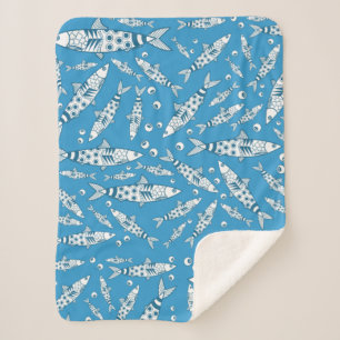 Portugiesisch Lissabon Sardines Pattern Azulejos B Sherpadecke
