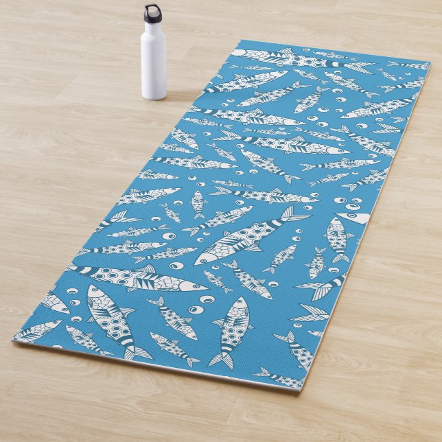 Portugiesisch Lissabon Sardines Pattern Azulejos B Yogamatte (Beispiel)