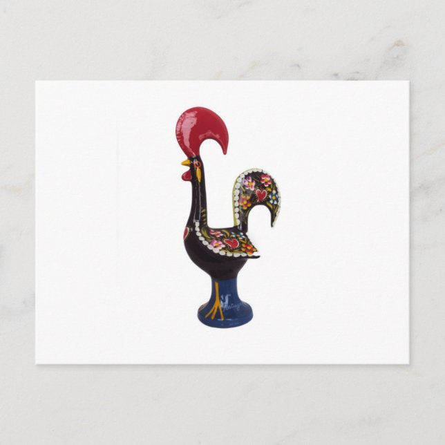 Portugiesisch Lucky Rooster Postkarte (Vorderseite)