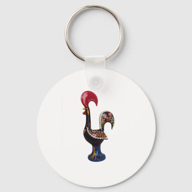 Portugiesisch Lucky Rooster Schlüsselanhänger (Vorderseite)