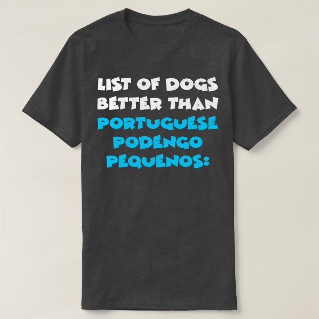 Portugiesisch Podengo Pequeno 4 T-Shirt (Design vorne)