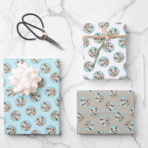 Portugiesisch Podengo Pequeno Malerei Original Kun Geschenkpapier Set