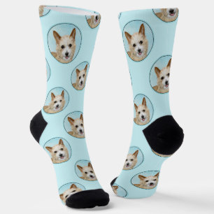 Portugiesisch Podengo Pequeno Malerei Original Kun Socken