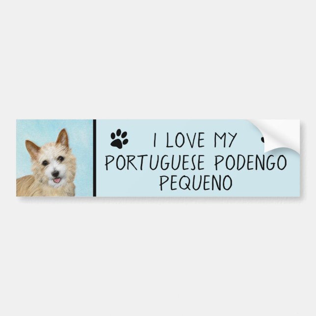 Portugiesisch Podengo Pequeno Malerei - Originelle Autoaufkleber (Vorne)