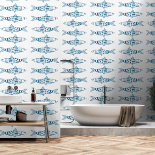 Portugiesisch Sardines Pattern Azulejos Tapete