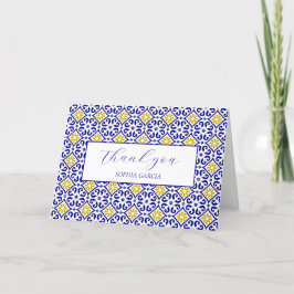 Portugiesisch Tiles Blue Brautparty Vielen Dank Dankeskarte