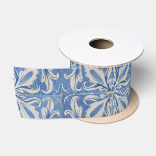 Portugiesisch Tiles Vintag Azulejos Blue White Satinband