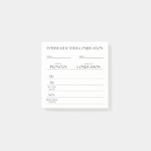 Portugiesisch   Verbs Conjugation Practice Post-it Klebezettel