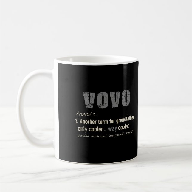 Portugiesisch Vovo Funny Definition Grandpa Gesche Kaffeetasse (Links)