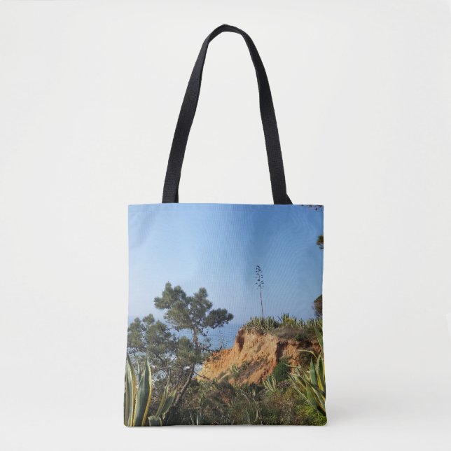 Portugiesische Algarve Küste Blick auf den Ozean Tasche (Vorderseite)